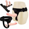 Strapon Dublu Femei Ultra Female Harness, TPR, Dildo Realist cu Vene, Ham Ajustabil, 16.5cm &amp; 10.5cm
