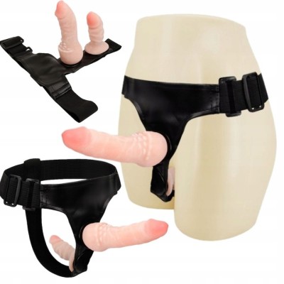 Set StrapOn Femei Lybaile &amp;raquo;Female Harness&amp;laquo; 16,5 cm - Natural foto