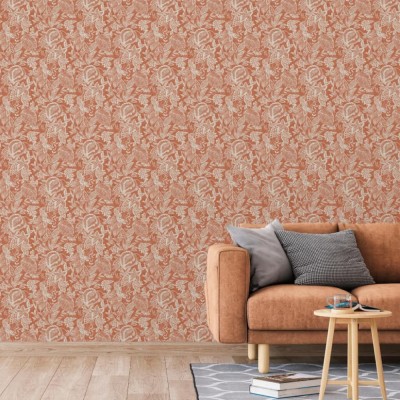 DUTCH WALLCOVERINGS Tapet &amp;bdquo;Mae&amp;rdquo;, portocaliu si bej GartenMobel Dekor foto