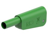 Conector banană 4mm ST&Auml;UBLI 32A 1kV verde nichelat 66.2022-25 lipit