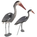 Decoratiune de gradina tip starc Gardlov, realista, gri, 66 cm