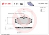 BREMBO P 61 057 PRIME LINE set placute frana,frana disc