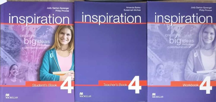 INSPIRATION 4 VOL.1-3: STUDENT&#039;S BOOK, TEACHER&#039;S BOOK, WORKBOOK-JUDY GARTON SPRENGER, PHILIP PROWSE-243658