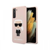Husa Samsung Galaxy S21 Plus G996 Karl Lagerfeld Silicon Ikonik Roz