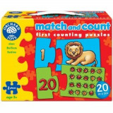 Puzzle Potriveste si numara de la 1 la 20 MATCH AND COUNT, orchard toys