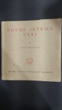 POEME INTR-UN VERS DE ION PILLAT 1936 ,EXEMPLAR NUMEROTAT ,NR.457/500
