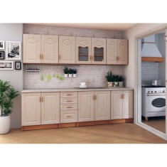 Bucatarie TIULPAN MDF 2.6M MESTEACAN CU BLAT INTREG foto