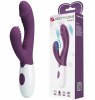 Vibrator Iepuras Andre, Vibrating&amp;Tickling, Silicon, Violet, 20 cm