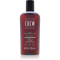 American Crew 3 in 1 Chamimile + Pine șampon, balsam și gel de duș 3 &icirc;n 1 pentru barbati 250 ml