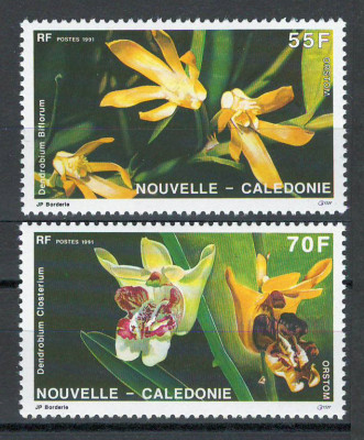 Noua Caledonie 1991 Mi 906/07 MNH, nestampilat - Orhidee foto