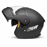 Cumpara ieftin Casca Moto/Scuter Flip-Up FIXATO Nova, Viziera Dubla, Protectie UV, Negru Mat, M 57-58cm