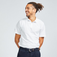 Tricou polo golf MW100 Alb Bărbați