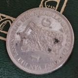 1 gulden 1929 , argint , 10 grame