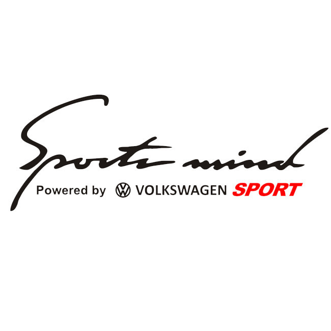 Sticker auto Sport Mind Volkswagen Sport, alb, Palmonix | Okazii.ro