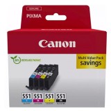 Canon original ink CLI-551 C/M/Y/BK MULTI, 6509B015, CMYK
