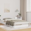 VidaXL Cadru de pat de podea Alb 100 x 200 cm Lemn de brad solid