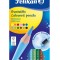 Creioane color lacuite cu radiera, set 12 culori, sectiune hexagonala