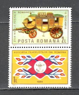Romania.1984 Ziua marcii postale-cu vigneta ZR.743 foto