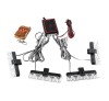Kit 4 x Stroboscoape cu LED si telecomanda , lumina portocalie 12V