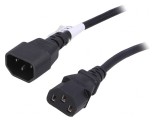 Cablu Prelungitor IEC C13 la C14 5m Negru 10A, Akyga