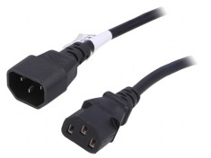 Cablu Prelungitor IEC C13 la C14 5m Negru 10A
