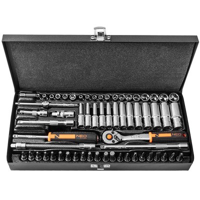 Trusa scule 1/4&amp;quot;, 63 piese NEO TOOLS 10-008 HardWork ToolsRange foto
