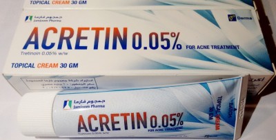 ACRETIN Tretin 0.05%, 30 grame, crema riduri acnee vergeturi retinol melasma 03/2026 foto