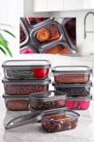 Cumpara ieftin Set 9 cutii de depozitare alimente Lot-9, Multicolor