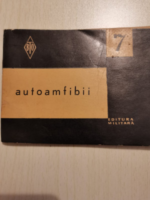 1964 Autoamfibii, biblioteca tehnica a ostasului, Vasile Parizescu ed.militara foto