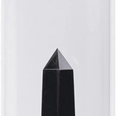 Sticla pentru apa cu cristal natural obsidian 24cm