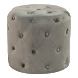 Cumpara ieftin Puf taburet Seval catifea gri inchis 49x49x47 cm