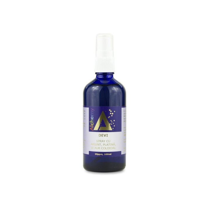 DEVI LOTIUNE INGRIJIREA FETEI CU AG, PL SI AU COLOIDAL 20PPM &quot;ALCHEMY&quot; 100ml