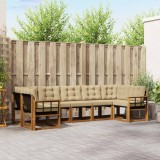 Cumpara ieftin Set de canapele de exterior 7 buc. 7-Locuri Natural si Bej