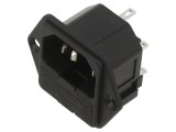 Conector Alimentare AC C14 10A 250V UL94V-0