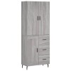 Dulap inalt, gri sonoma, 69,5x34x180 cm, lemn compozit