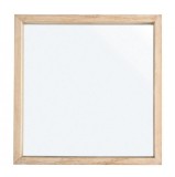 Cumpara ieftin Oglinda decorativa perete cu rama lemn natur Tiziano 42x5x42 cm