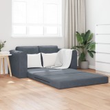 VidaXL Canapea Pat 2 &icirc;n 1 Gri &Icirc;ntunecat 148x71x83 cm Velvet