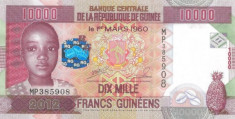 Guineea 10,000 Francs 2012 - P-46 UNC !!! foto