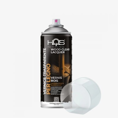 SPRAY HQS Transparente Lucido Per Legno 400 ml foto