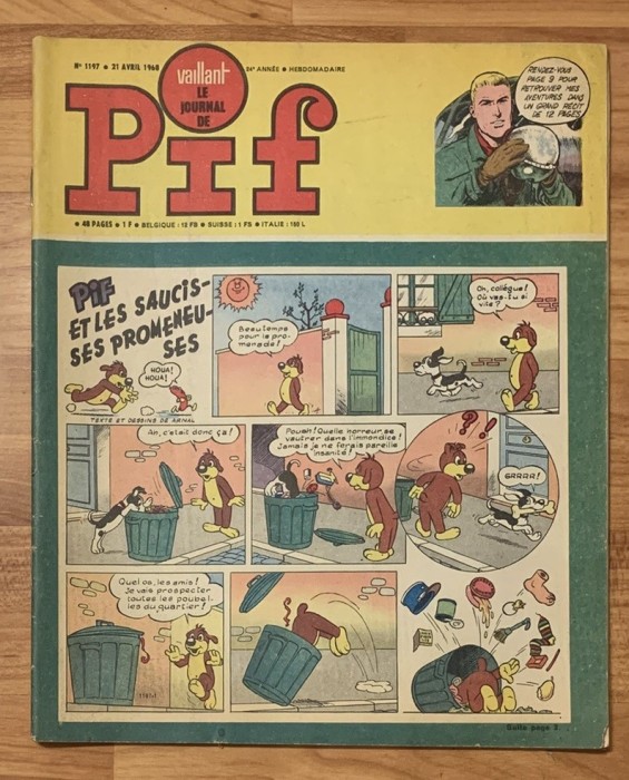 Revista Vaillant le Journal de Pif. Nr. 1197, 21 aprilie 1968