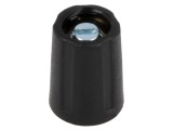 Buton rotativ negru pentru potenţiometre, &Oslash;3mm, ABS - OKW