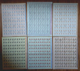 RO 1961 , LP 526 &quot; Instrumente muzicale&quot;-serie coli de 100, erori/var. ,stamp.