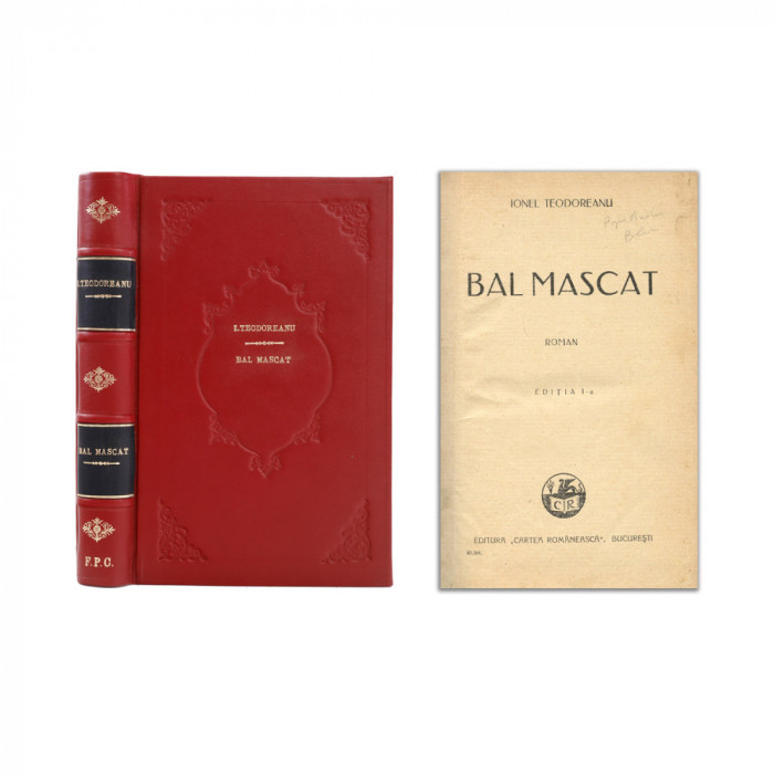 Ionel Teodoreanu, Bal mascat, 1929, ediția I, cu dedicație