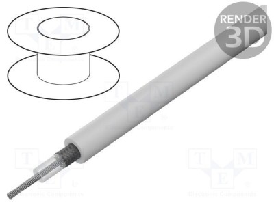 Cablu coaxial RG187A/U litat CCS PFA alb 2,54mm LAPP foto