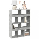 VidaXL Bibliotecă, gri beton, 100x33x125,5 cm, lemn prelucrat