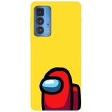 Husa compatibila cu Motorola Edge 20 Lite model Among us Red Impostor, Silicon, TPU, Viceversa, Transparent, Carcasa