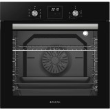 Cuptor electric incorporabil Studio Casa Ambra Nero FE808, 8 functii, Ventilator, Timer digital, 80 l, Grill electric, Clasa energetica A, Sticla neag