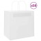 vidaXL Pungi de h&acirc;rtie 50 buc cu m&acirc;nere albe 26x17x25 cm