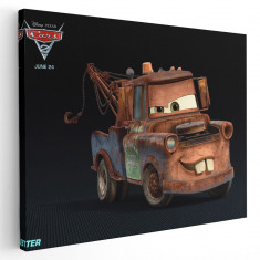 Tablou afis Cars 2 Mater desene animate 2177 Tablou canvas pe panza CU RAMA 50x70 cm