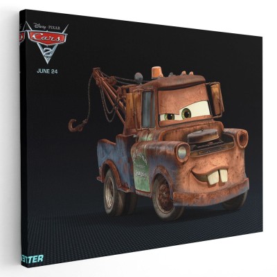 Tablou afis Cars 2 Mater desene animate 2177 Tablou canvas pe panza CU RAMA 60x80 cm foto